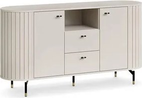 XXXLutz ŠIROKÁ KOMODA, čierna, zlatá, kašmírová, 150,1/81/40 cm Milino - Online Only drobný nábytok - 002238000702