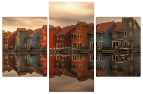 Obraz farebných domčekov (90x60 cm)