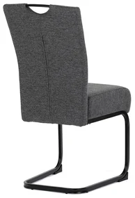 Autronic - Židle jídelní, taštičkové pružiny v sedáku, šedá látka, černý kov - DCL-E2008 GREY2