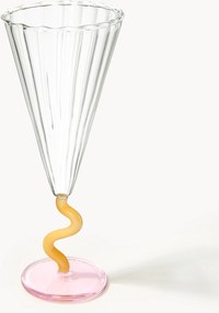 Ručne vyrobené poháre na sekt Curve, 2 ks