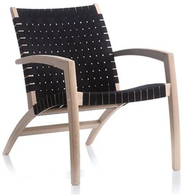 Béžové a čierne dubové kreslo Findahl by Hammel