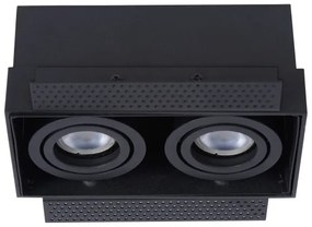 Lucide 09925/02/30 - Podhľadové svietidlo TRIMLESS 2xGU10/50W/230V čierna
