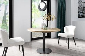 Okrúhly rozkladací jedálenský stôl MONTY, čierne nohy Vybrať odtieň: šedý betón
