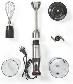 Nedis KAHB400CAL - Ručný mixér 4v1 800W/230V nerezová oceľ