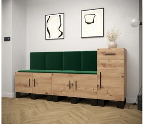 Predsieňová zostava Amanda 17 (dub artisan + zelená). Vlastná spoľahlivá doprava až k Vám domov. 1086007