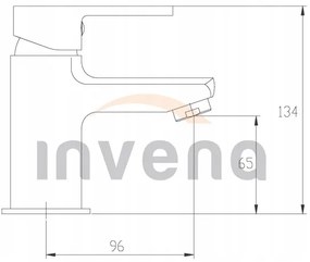Invena Verso, umývadlová batéria h-134, chrómová, INV-BU-82-001-C