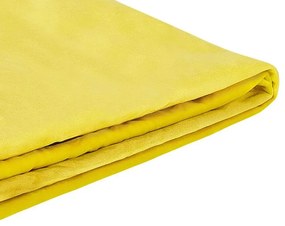 Zamatový poťah 160 x 200 cm žltý na posteľ FITOU Beliani