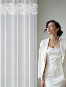 ZÁCLONA NA KRÚŽKOCH ARTEMIDA 140X250 CM BIELA