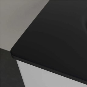 VILLEROY &amp; BOCH Antao umývadlo na skrinku s otvorom, bez prepadu, 800 x 500 mm, Pure Black, s povrchom CeramicPlus, 4A7581R7
