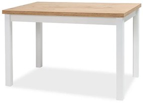 Jedálenský stôl Alfred (dub + biela) (pre 4 osoby). Vlastná spoľahlivá doprava až k Vám domov. 1049845