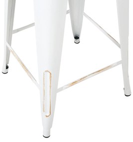 Sada 2 oceľových barových stoličiek 60 cm biela/zlatá CABRILLO Beliani