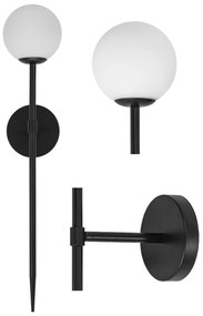 Toolight - nástenná čierna lampa 52cm APP577-1W, čierna, OSW-08755