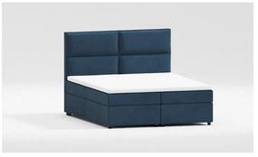 Tmavomodrá boxspring posteľ s úložným priestorom 180x200 cm Rico – Ropez