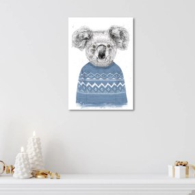 Gario Obraz na plátne Medveď koala v modrom vianočnom svetri - Rykker Rozmery: 40 x 60 cm