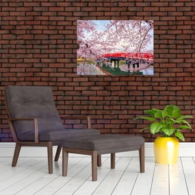Sklenený obraz - Hirosaki, Japonsko (70x50 cm)