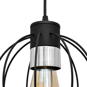 Luster na lanku STARLIGHT 1xE27/15W/230V čierna/strieborná