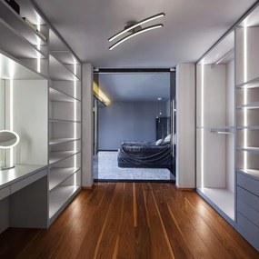 LED stropné svietidlo 2xLED/6W/230V 3000K čierne