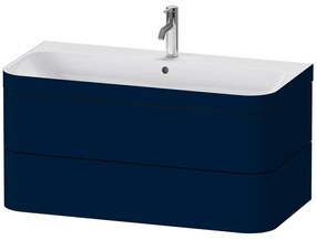 DURAVIT Happy D.2 Plus c-bonded závesná skrinka s nábytkovým umývadlom s otvorom, 2 zásuvky, 975 x 490 x 480 mm, nočná modrá matná lakovaná, HP4638O9898