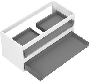 Mexen Box-A, závesná skrinka 100 cm, 2 zásuvky, biela matná, 91AX0-1000-470-2-01