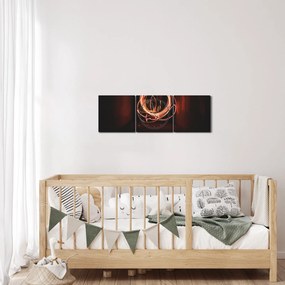 Obraz - čiary v tuneli (s hodinami) (90x30 cm)