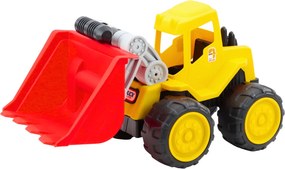 LEAN Toys Detské stavebné vozidlo s bagrom na piesok žlté