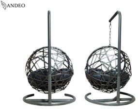 Závesné hojdacie kreslo pre mačky MOON - sivé