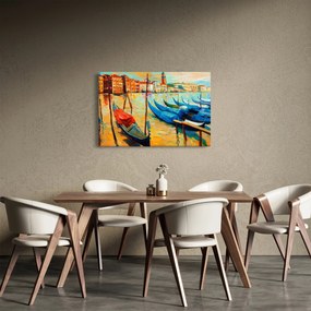 Obraz - Prístav v Benátkach (90x60 cm)