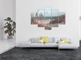 Obraz - Ružová pláž (150x105 cm)