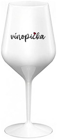 VÍNOPIČKA - biely nerozbitný pohár na víno 470 ml