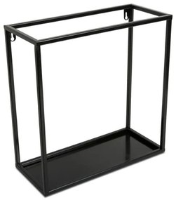 Nástenná polica 35x35 cm čierna
