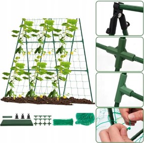 Záhradná oporná konštrukcia s mriežkou 1,8 x 2,7 m