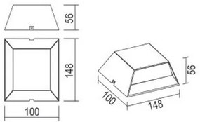 Globo 34175 - LED Vonkajšie nástenné svietidlo HONNA LED/7W/230V IP54 antracit
