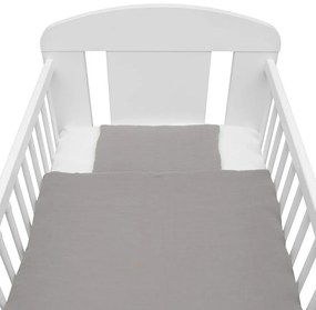 New Baby Mušelínový set s výplňou sivá, 80 x 70 cm