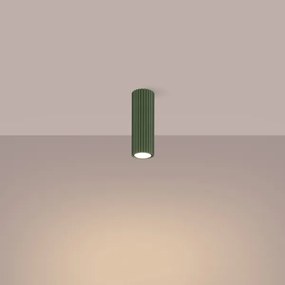 Sollux SL.1607 - Bodové svietidlo KARBON 1xGU10/10W/230V 20 cm zelená