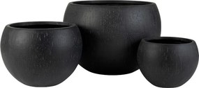 Set 3ks čiernych kvetináčov Clay - Ø 55 * 39 cm