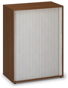 Stredná skriňa ProOffice, žalúziové dvere 80 x 45 x 106,3 cm, orech