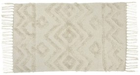 Vzorovaný koberec s třásněmi SKAN 60x90 cm béžový