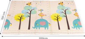 Detská penová podložka 200x150 cm vzdelávacia obojstranná skladacia rastová abeceda ECOTOYS