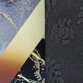 DY Čierno-zlatý koberec s abstraktným vzorom Black N 12 Rozmer: 60x100 cm