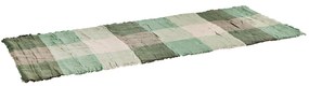 MADAM STOLTZ Ľanový prehoz na posteľ Green/Light Taupe/Grey 70 × 180 cm