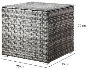 InternetovaZahrada Úložný box 75x75x70 cm - šedý
