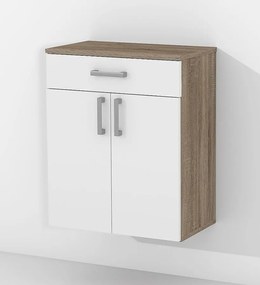 Nabytekmorava Kúpeľňová skrinka K24 farba korpusu: Dub sonoma tmavý, farba dvierok: Dub sonoma tmavý