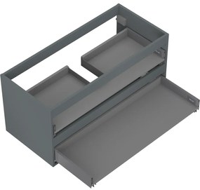 Mexen Box-A, závesná skrinka 100 cm, 2 zásuvky, grafitová matná, 91AX0-1000-470-2-66