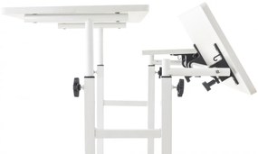 Písací stôl Telford - v64-94 x 80 x 59 cm - Biela