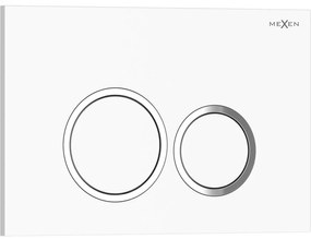 Mexen Tex 01, tlačidlo na splachovanie, biela lesklá, 6101-01