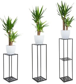 Stojan na kvety 60x24 cm čierna