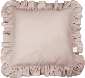 Vankúš s volánikmi tmavo ružová 45cm