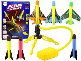 LEAN TOYS Hra Raketomet s penovými raketami a pumpou