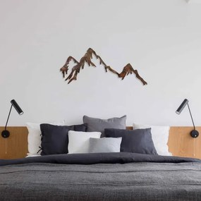 Nástenná dekorácia 45x70 cm hory kov
