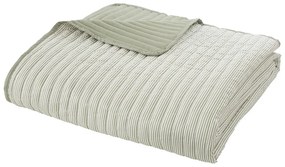 Zelený prešívaný pléd 220x230 cm Stripe – Catherine Lansfield